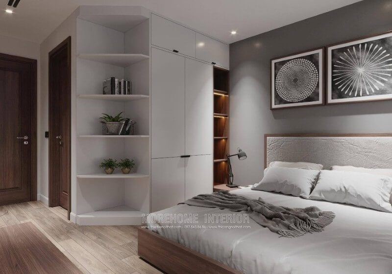 Với diện tích khá nhỏ nhưng không gian phòng ngủ này vẫn tạo cho gia chủ có được cảm giác rộng rãi, thoải mái nhờ cách bố trí các vật dụng trong căn phòng
